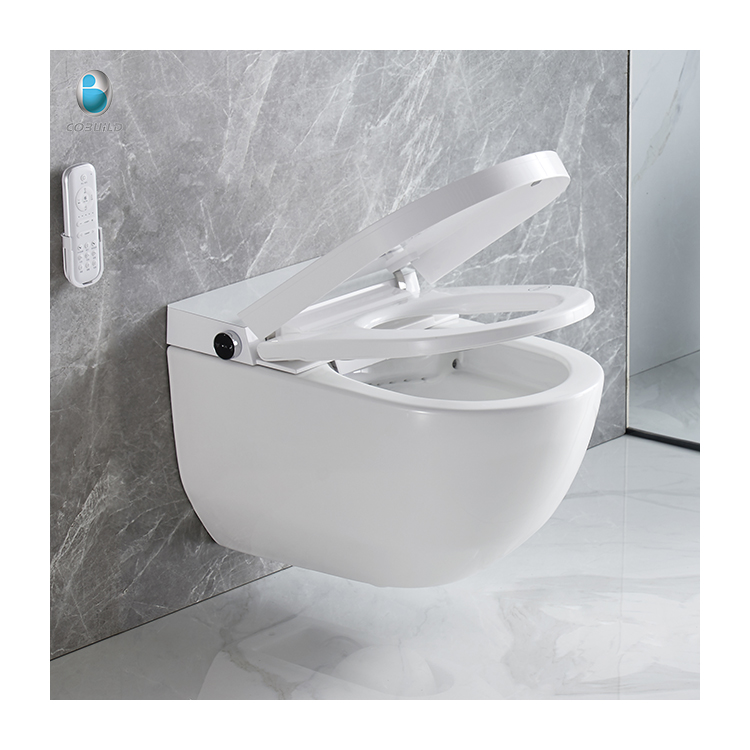 Smart Commode Wall Hung Wc Toilet Smart Bidet Remote Control Toilet 7204